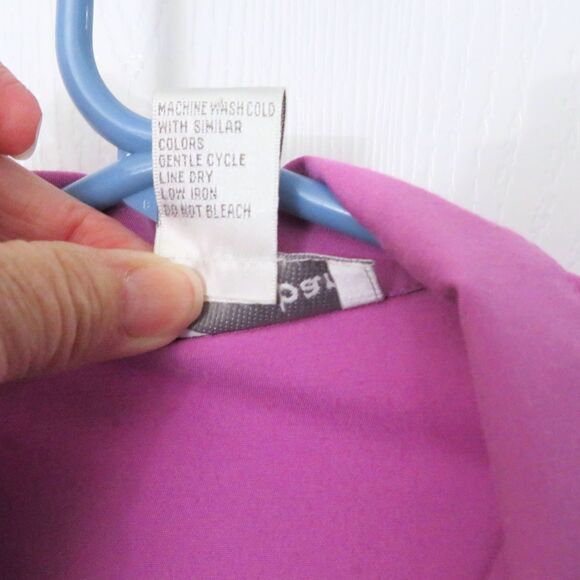 Dress Barn Mauve Button Down Shirt with Collar Sz S, Long Cuffed Sleeves - Picture 4 of 7